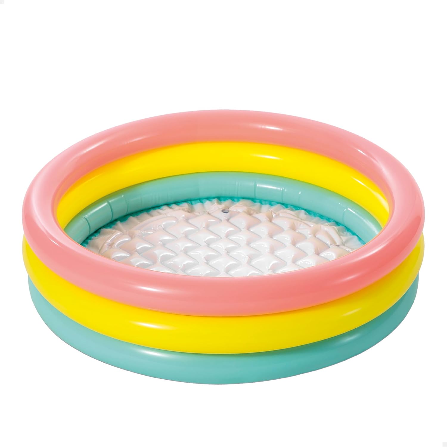 Intex 34" x 10" Sunset Glow Inflatable Round Baby Pool with 3-Ring Design for Ages 1-3 24hrsmart